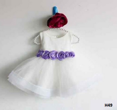 gaun putih cantik pesta anak